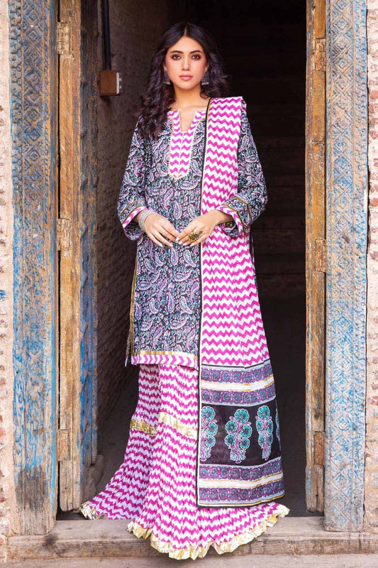 3PC Lawn Unstitched Printed Suit CL-32234 B