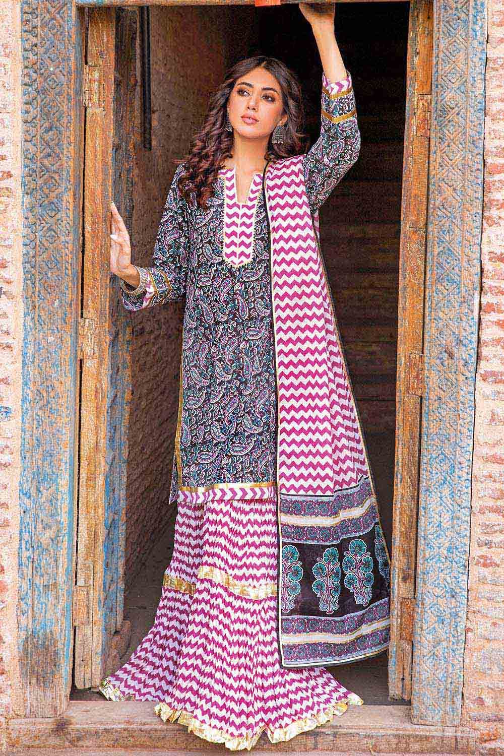 3PC Lawn Unstitched Printed Suit CL-32234 B