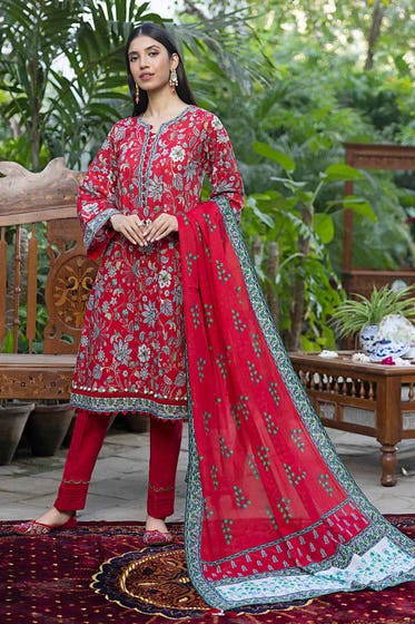 3PC Lawn Unstitched Digital Printed Suit CL-32277