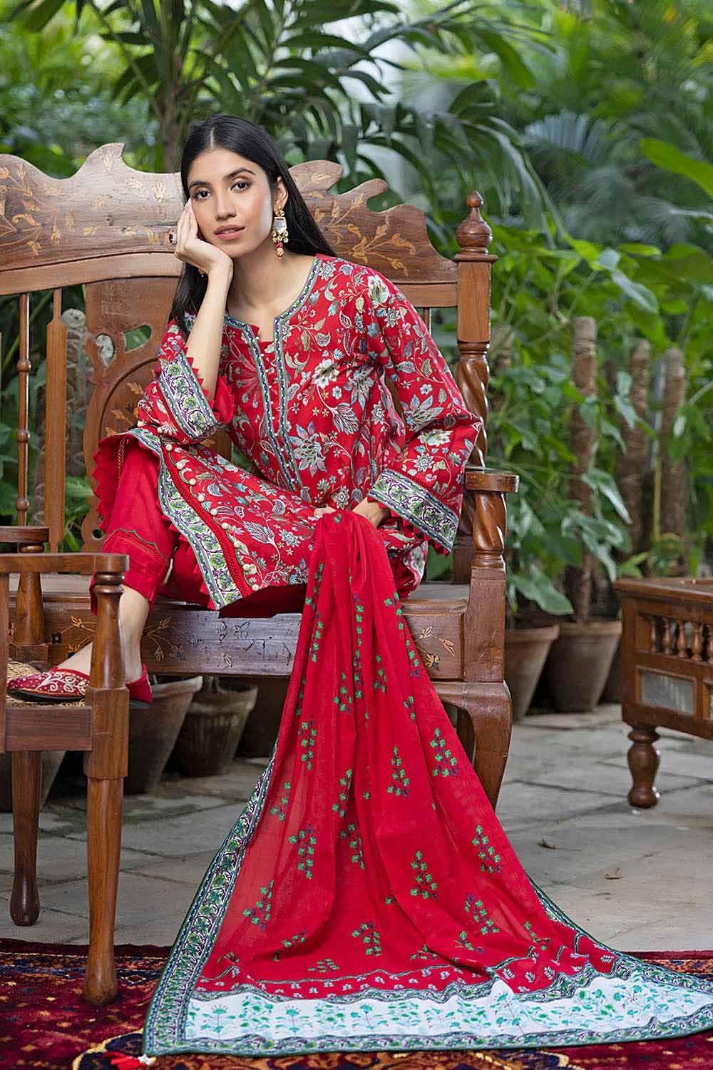 3PC Lawn Unstitched Digital Printed Suit CL-32277