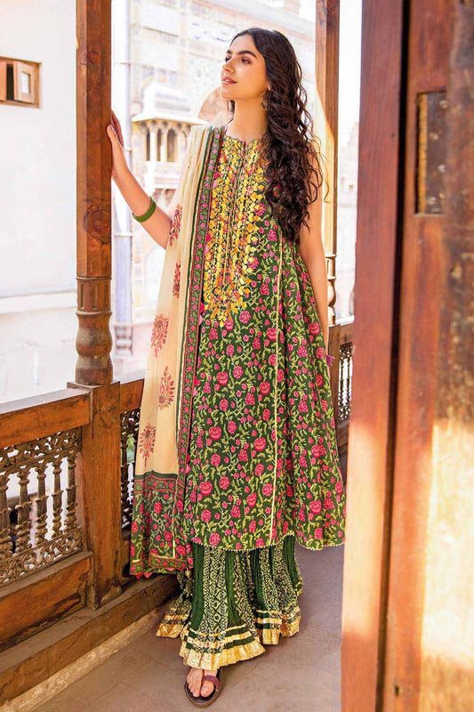 3PC Lawn Unstitched Foil Printed Suit CL-32240 A