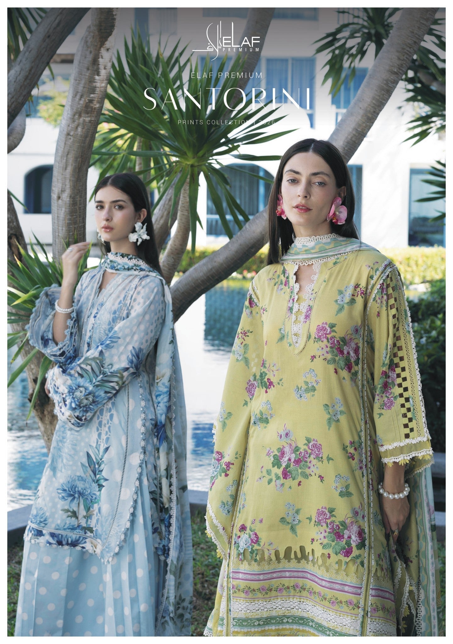 Santorini- Elaf Lawn Prints- Unstitched Edit'26