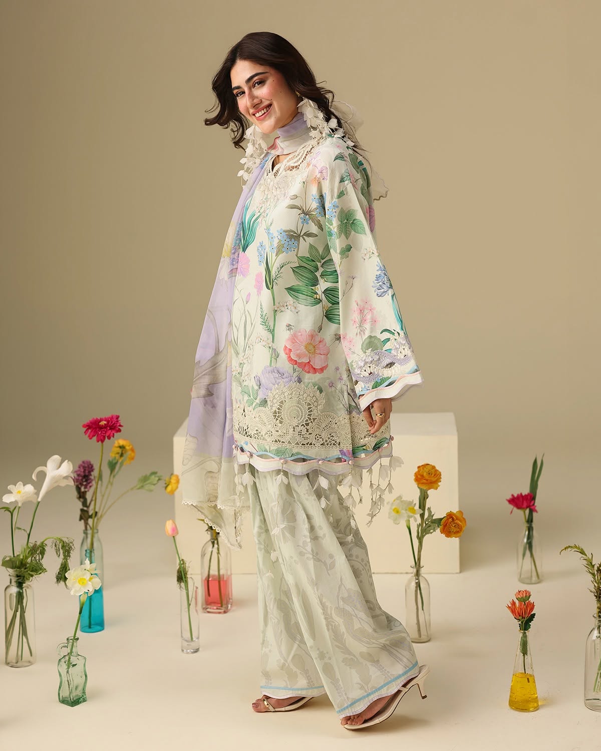 Soliel- Hemline Prints by Mushq- Lawn Edit'26