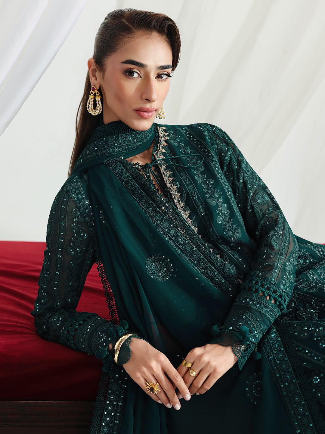 Qalamkar Luxury Chiffon- Unstitched Edit'26