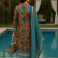 3PC Unstitched Printed Lawn Silk Suit (SUNS7ASI179)