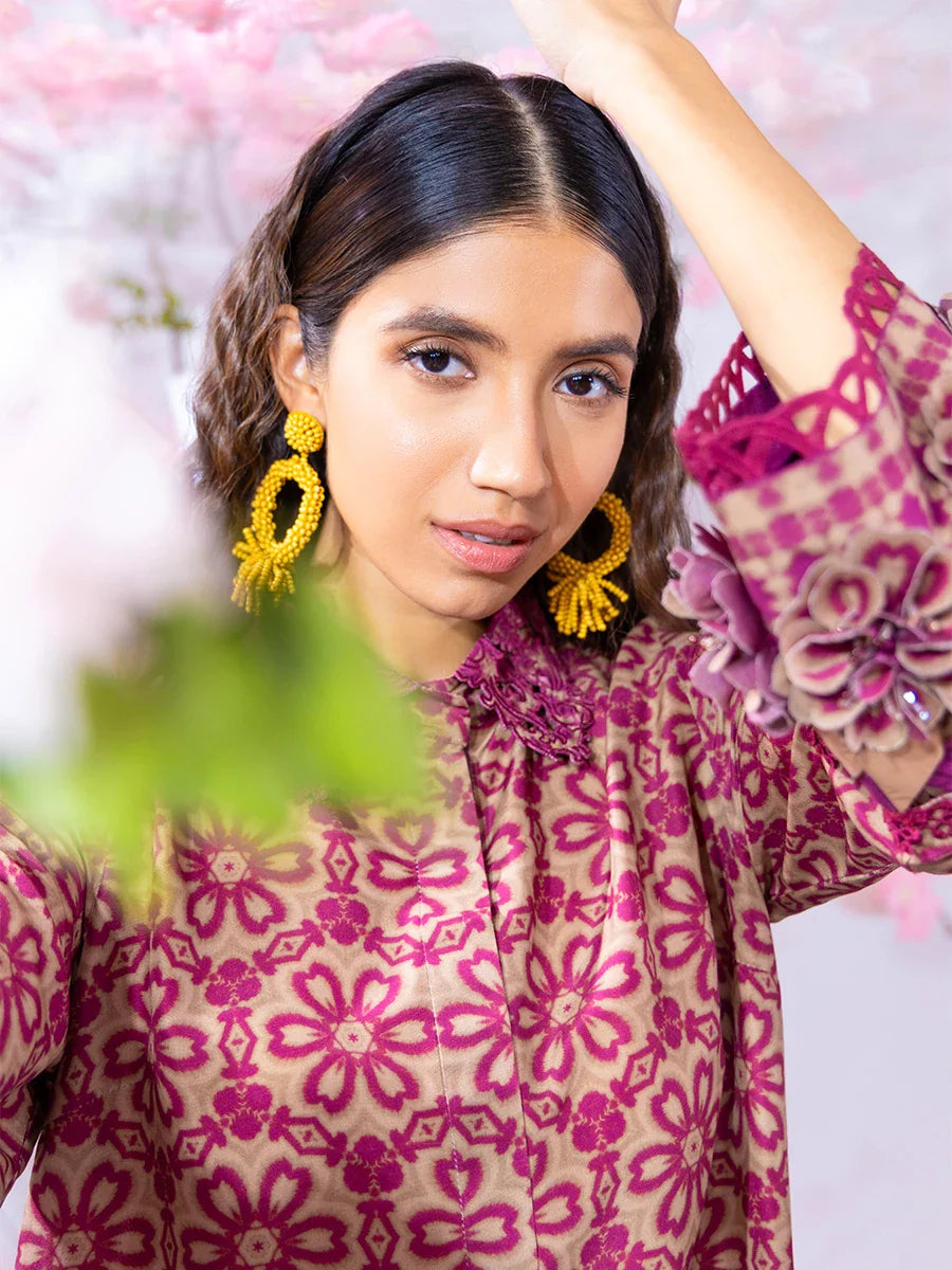 3PC Unstitched Printed Lawn Silk (SI2)