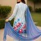 3PC Unstitched Printed Lawn Silk Suit (SUNS7ASI174)