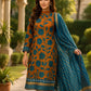 3PC Unstitched Printed Lawn Silk Suit (SUNS7ASI179)