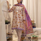3pc Unstitched - Printed Lawn Silk Suit (ASI024)