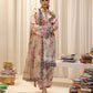 3pc Unstitched - Printed Lawn Silk Suit (ASI021)