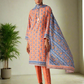 3pc Unstitched - Printed Lawn Silk Suit (ASI031)