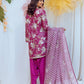 3PC Unstitched Printed Lawn Silk Suit (SI009)