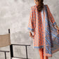 3pc Unstitched - Printed Lawn Silk Suit (ASI031)