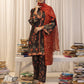 3pc Unstitched - Printed Lawn Silk Suit (ASI020)