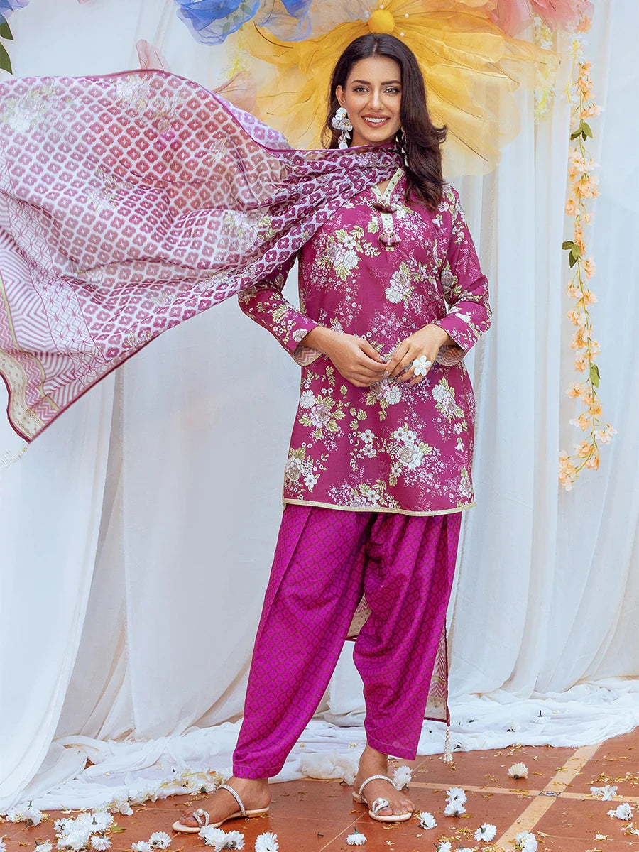 3PC Unstitched Printed Lawn Silk Suit (SI009)
