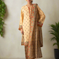 3pc Unstitched - Printed Lawn Silk Suit (ASI027)