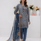 3PC Unstitched Printed Lawn Silk Suit (ASI073)