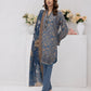 3PC Unstitched Printed Lawn Silk Suit (ASI073)