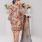 3pc Unstitched - Printed Lawn Silk Suit (ASI086)