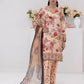 3pc Unstitched - Printed Lawn Silk Suit (ASI086)