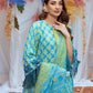3pc Unstitched - Printed Lawn Silk Suit