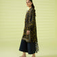 PRINTED LAWN SUIT - Black & Yellow