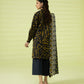 PRINTED LAWN SUIT - Black & Yellow