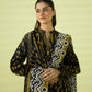 PRINTED LAWN SUIT - Black & Yellow