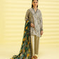 PRINTED LAWN SUIT - Ivory & Black