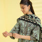 PRINTED LAWN SUIT - Pistachio & Black