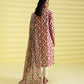 PRINTED LAWN SUIT - Red and Off white