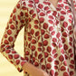 PRINTED LAWN SUIT - Red and Off white