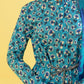 PRINTED LAWN SUIT - Cyan Blue