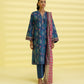 PRINTED LAWN SUIT - Stone Blue & Pink