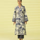 PRINTED LAWN SUIT - Indigo Blue and Off white