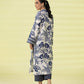 PRINTED LAWN SUIT - Indigo Blue and Off white