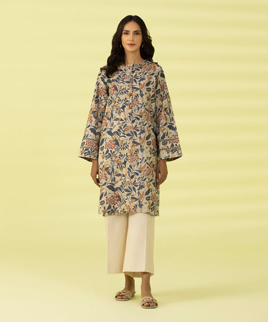 PRINTED LAWN SUIT - Ivory