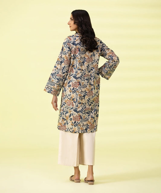 PRINTED LAWN SUIT - Ivory