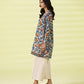PRINTED LAWN SUIT - Off White and Blue