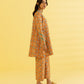 PRINTED LAWN SUIT - Tangerine