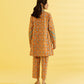 PRINTED LAWN SUIT - Tangerine