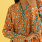 PRINTED LAWN SUIT - Tangerine