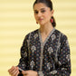 PRINTED LAWN SUIT - Black and White