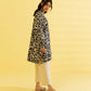 PRINTED LAWN SUIT - Ivory and Coral Pink