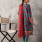 3pc Unstitched - Printed Lawn Silk Suit (ASI030)