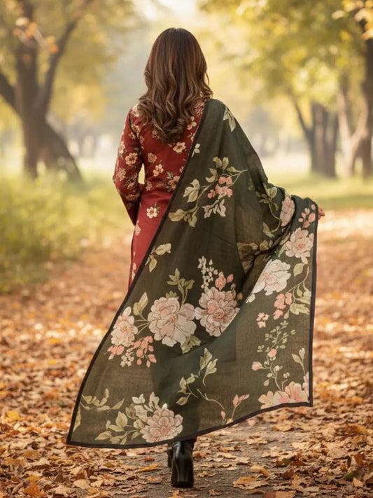 3PC Unstitched Khaddar Printed Suit (SUNS7ASI514)