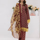 3pc Unstitched - Printed Lawn Silk Suit (ASI074)