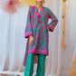 3pc Unstitched - Printed Lawn Silk Suit