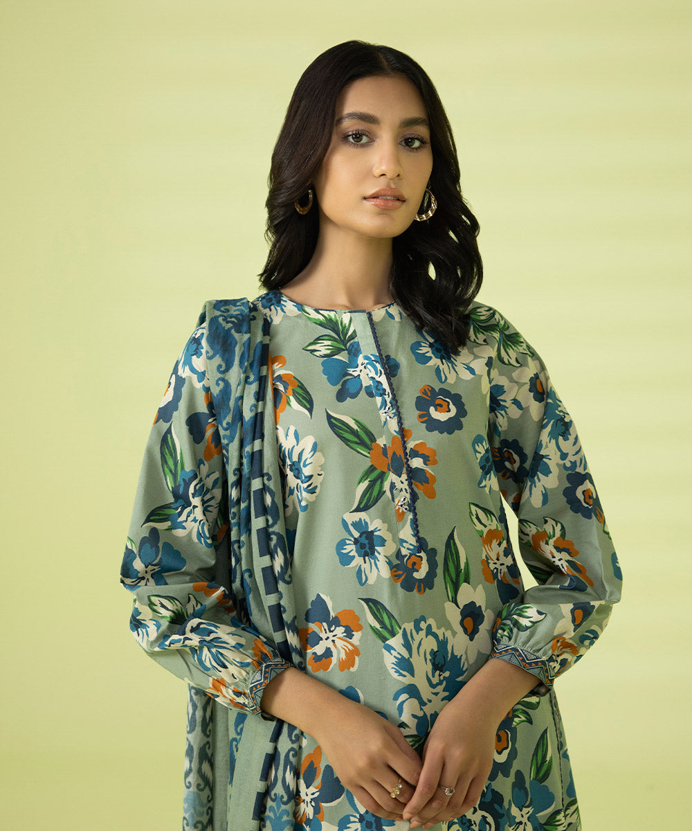 3 PIECE - PRINTED LAWN SUIT