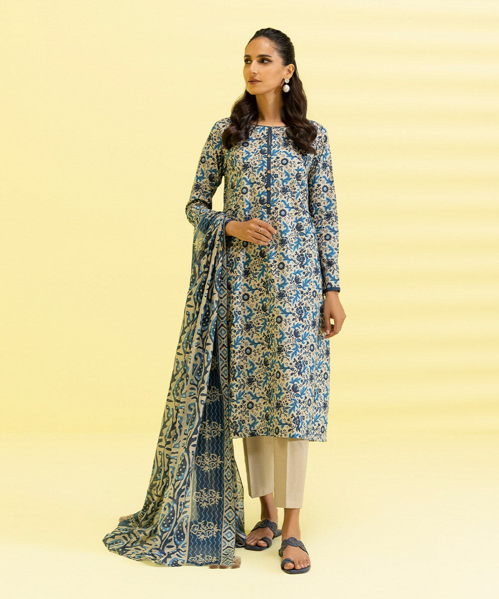 3 PIECE - PRINTED LAWN SUIT